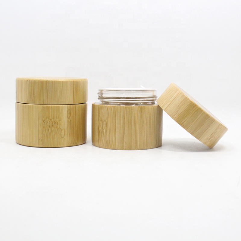 15g 30g 50g 100g Wooden Cream Bottles Natural Luxury Cosmetic Packaging Bamboo Cosmetic jar containers and packaging