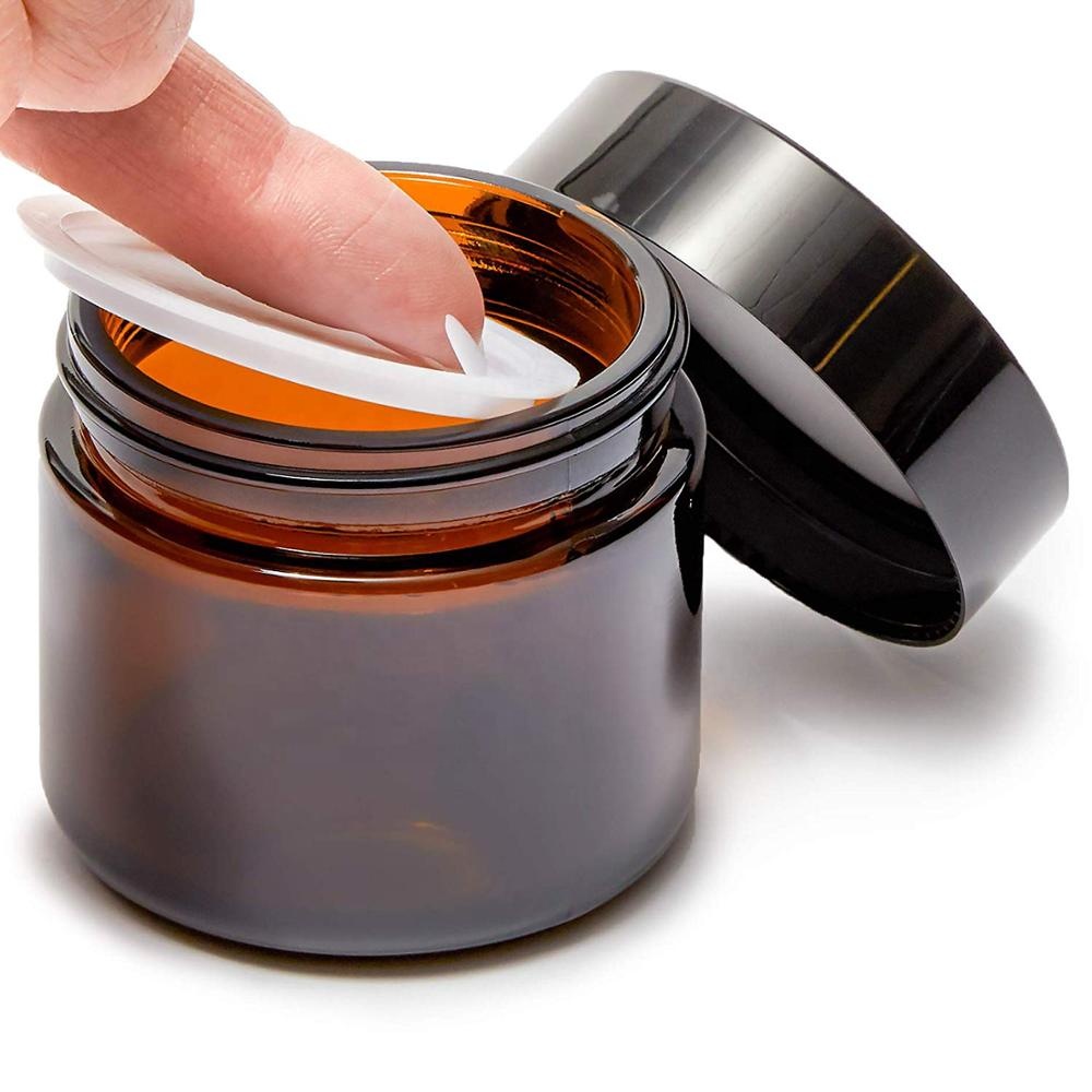 15g 30g 50g 100g amber glass jar with screw aluminum lid for cosmetic cream