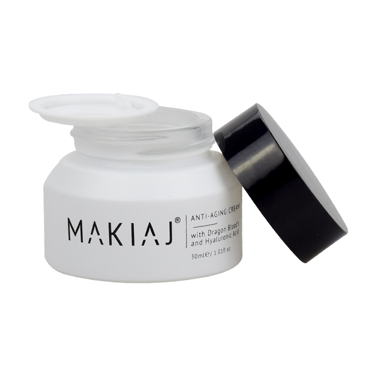 15g 30g 50g 100g skin care white matte glass jar for face cream
