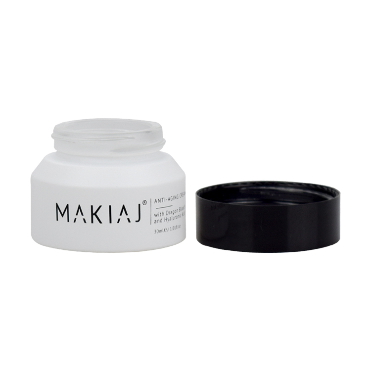 15g 30g 50g 100g skin care white matte glass jar for face cream