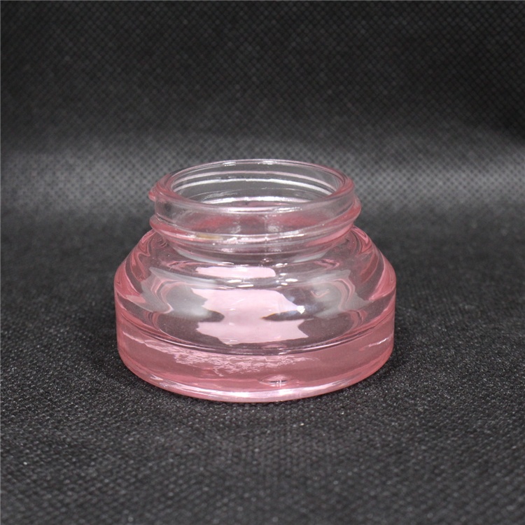 15g 30g 50g 100g transparent pink cosmetic cream glass jar with lid