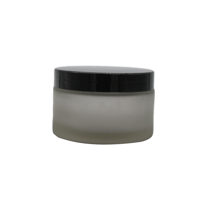 15g 30g 50g 100ml matte black skin care cream glass cream  jar 1oz cosmetic glass jar for skin care