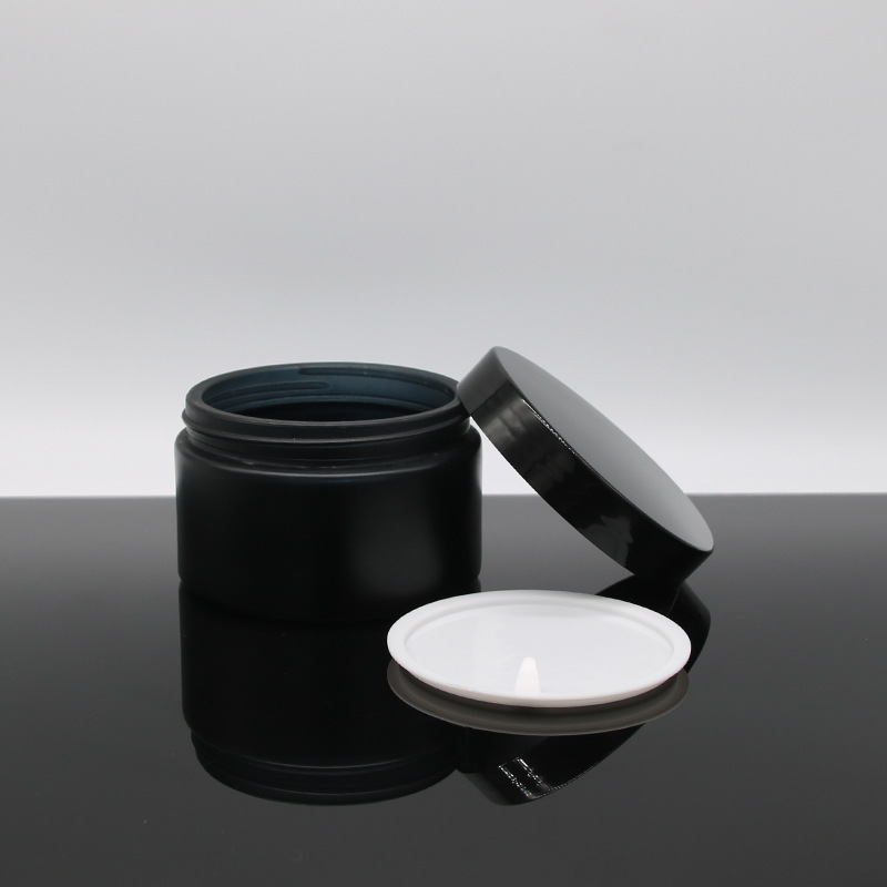 15g 30g 50g 100ml matte black skin care cream glass cream jar 1oz cosmetic glass jar for skin care