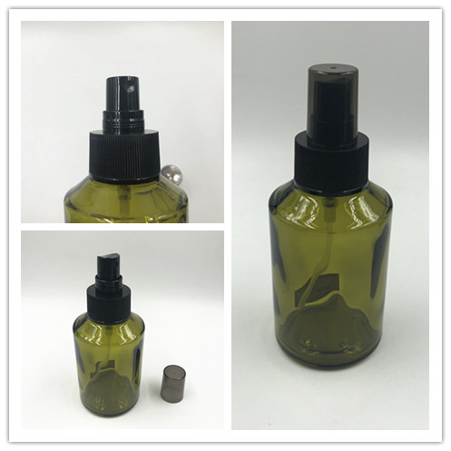 15g 30g 50g 15ml 30ml 100ml 125ml 200ml green glass slant shoulder bottle with dropper and pump and spray cap