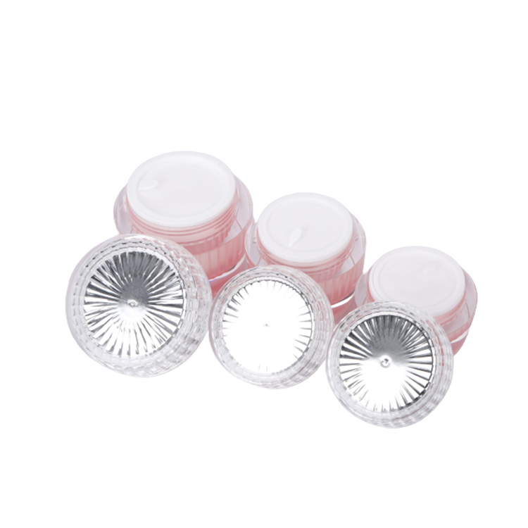 15g 30g 50g 20ml 40ml 100ml Luxury Cosmetic Bottles And Jars Pink Acrylic Jar