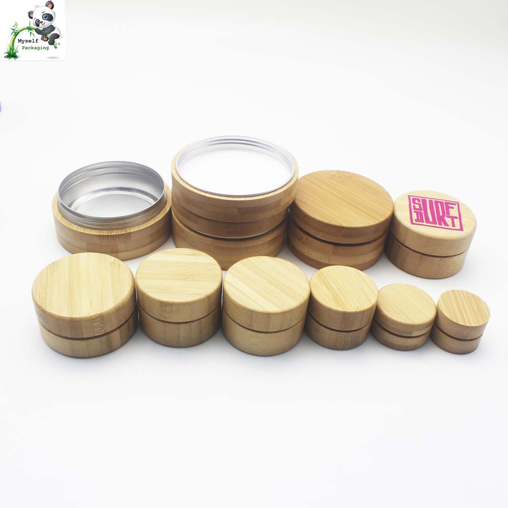 15g 30g 50g 60g 100g 150g 200g cosmetic natural bamboo jar aluminum inner BP-105K
