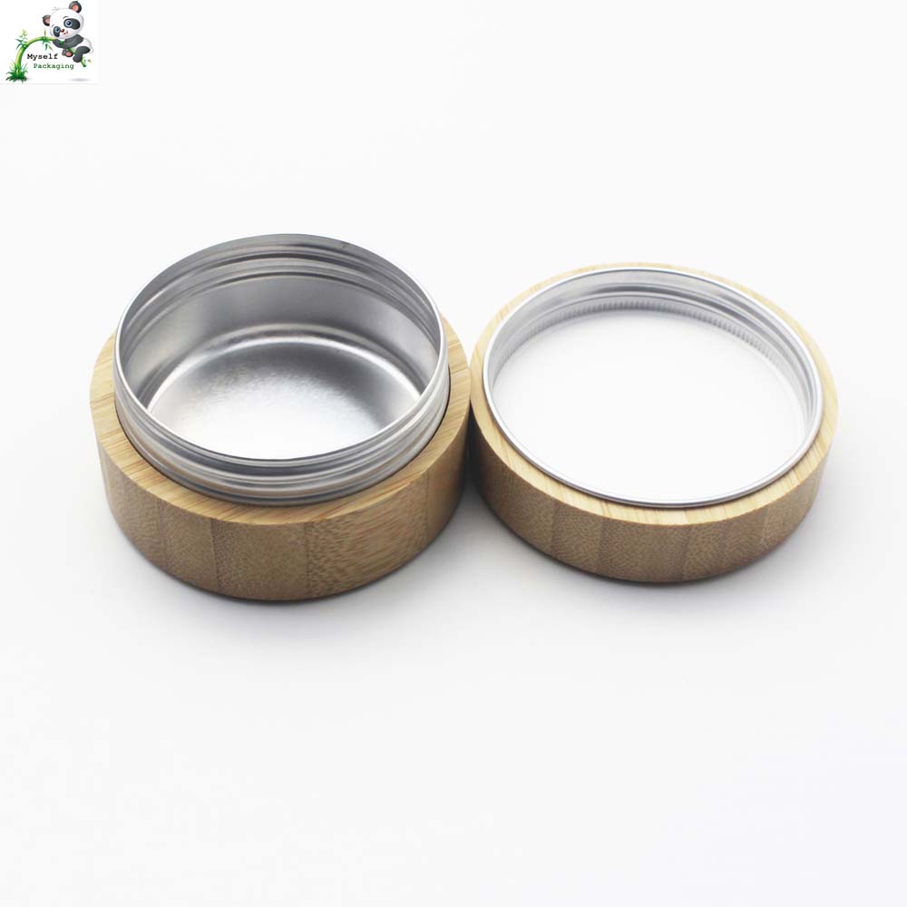 15g 30g 50g 60g 100g 150g 200g cosmetic natural bamboo jar aluminum inner BP-105K