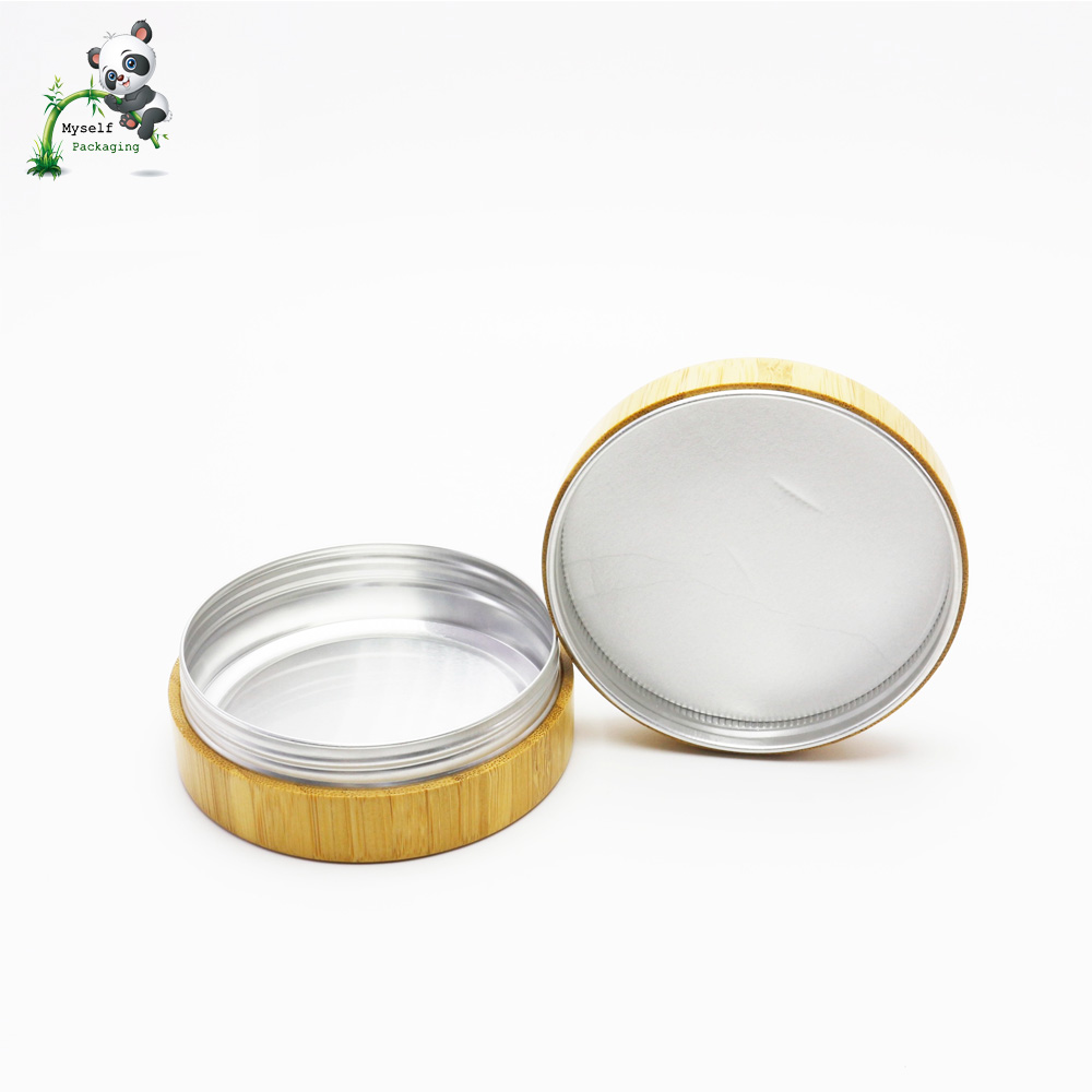 15g 30g 50g 60g 100g 150g 200g cosmetic natural bamboo jar aluminum innerBP-026T