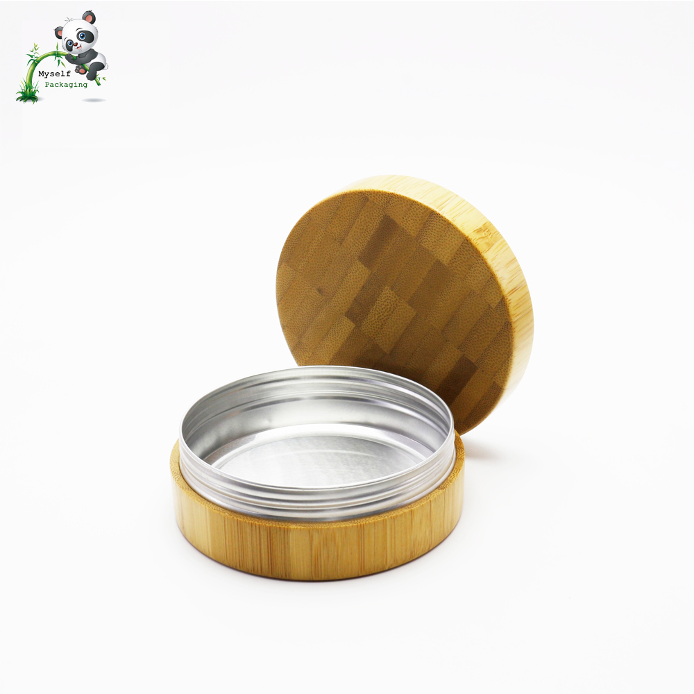 15g 30g 50g 60g 100g 150g 200g cosmetic natural bamboo jar aluminum innerBP-026T
