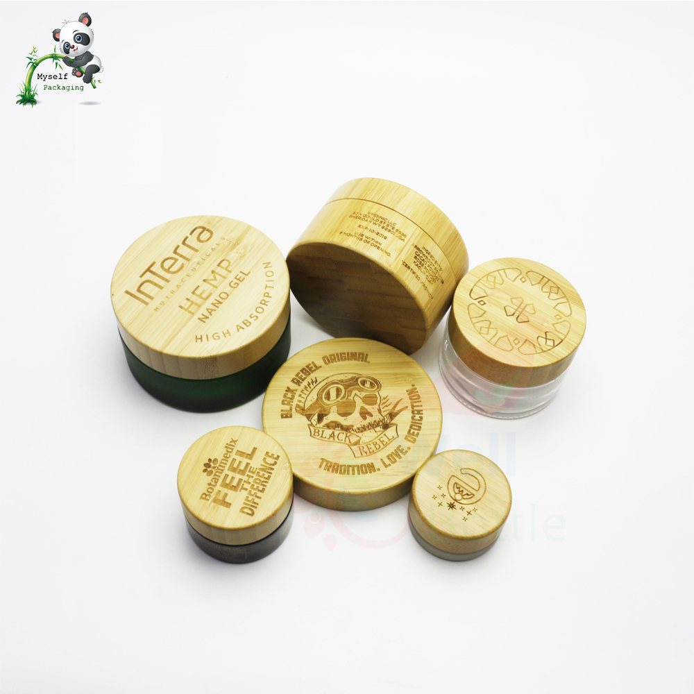 15g 30g 50g 60g 100g 150g 200g cosmetic natural bamboo jar aluminum innerBP-026T
