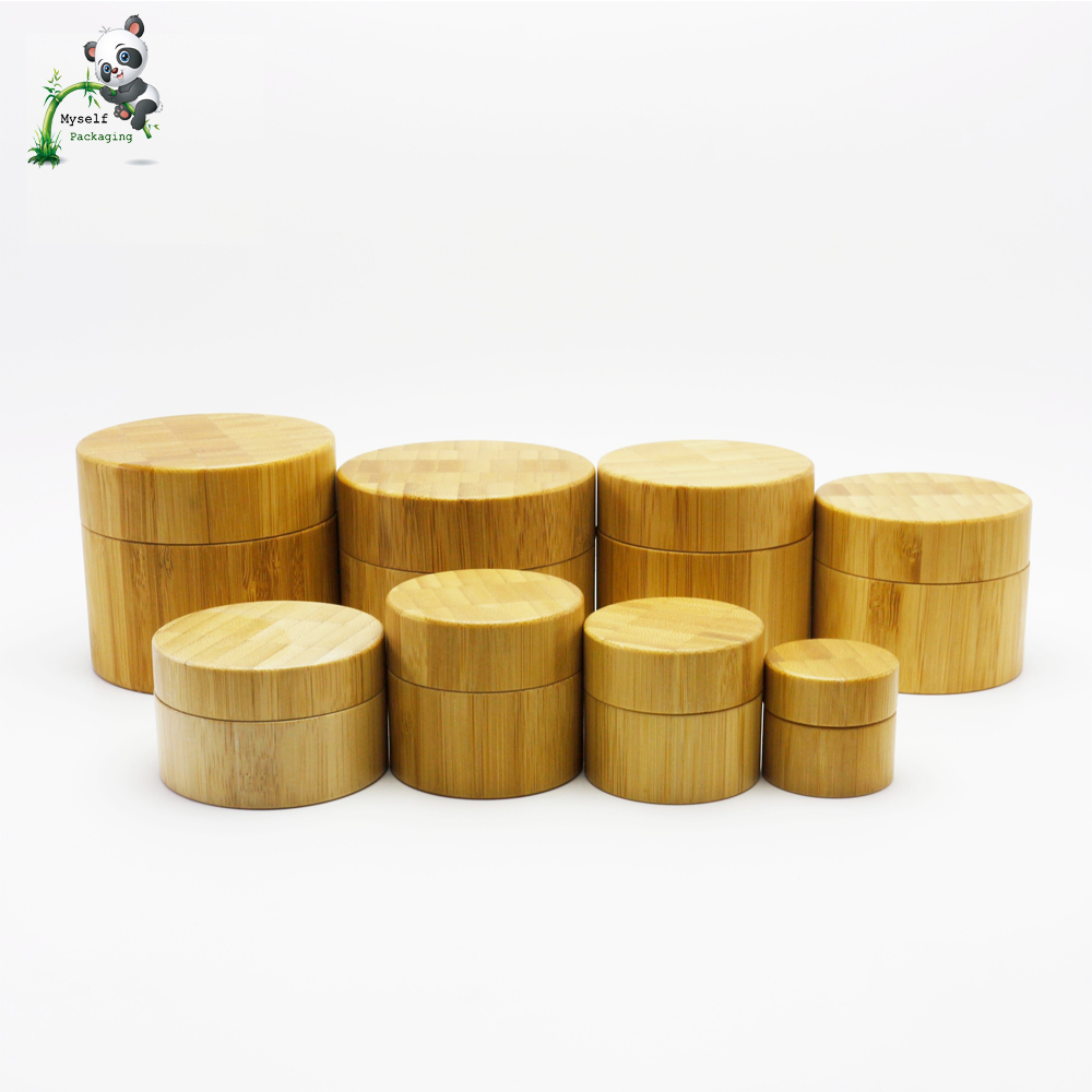 15g 30g 50g 60g 100g 150g 200g cosmetic natural bamboo jar aluminum innerBP-026T