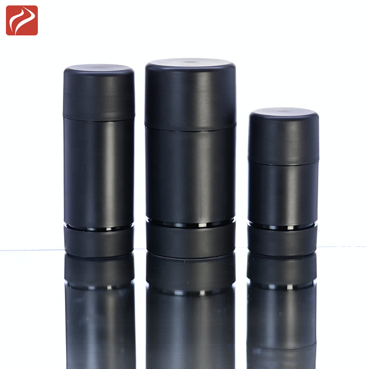 15g 30g 50g 75g bottom filling matte black AS material deodorant stick container/cream stick bottle