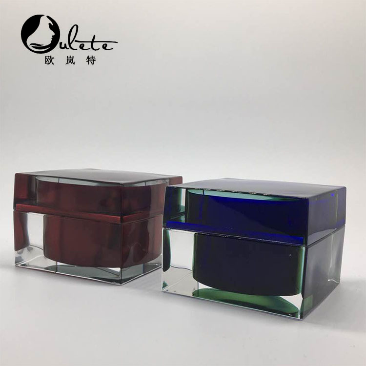 15g 30g 50g 75g with ABS cap square empty acrylic cosmetic jar