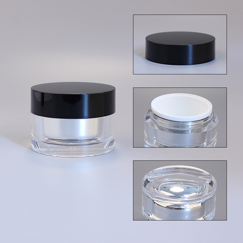 15g 30g 50g 80g Cylinder acrylic jars containers for cosmetics cream gel