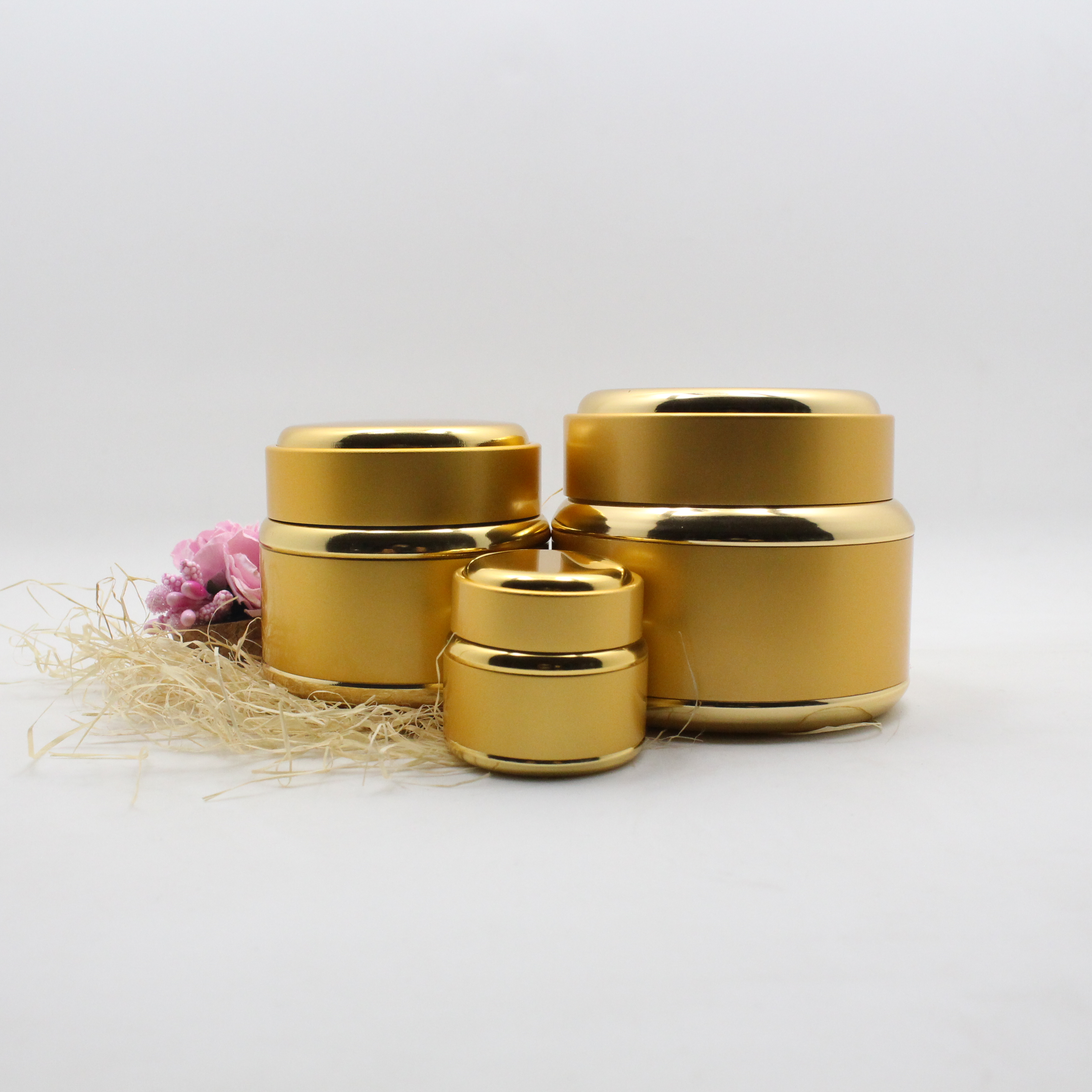 15g 30g 50g Aluminium empty cream unique lotion silver cosmetic luxury packaging jar emballage cosmetique