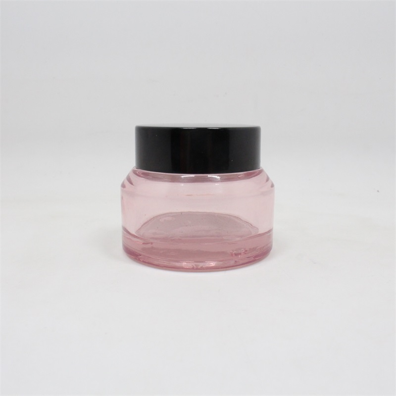 15g 30g 50g Amber oblique shoulder glass cream jar cosmetic packaging container with lid