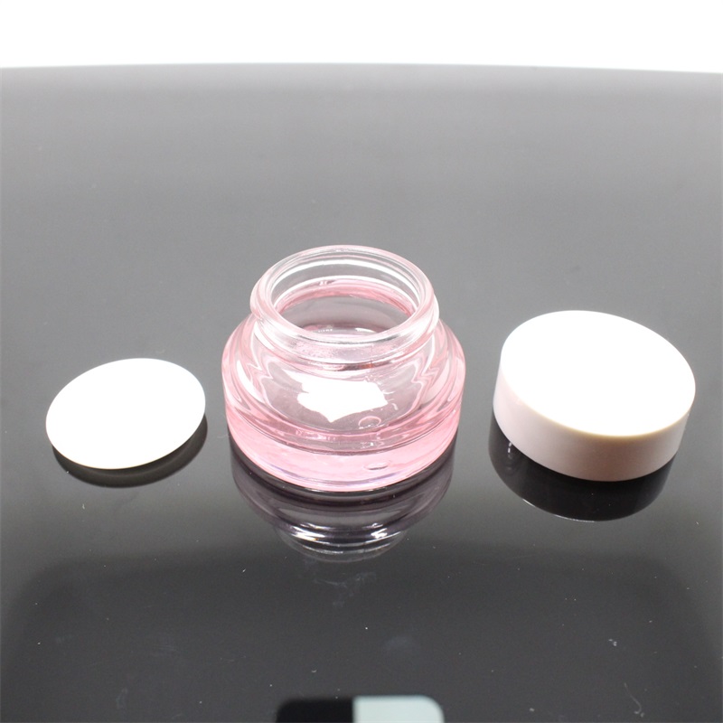15g 30g 50g Amber oblique shoulder glass cream jar cosmetic packaging container with lid