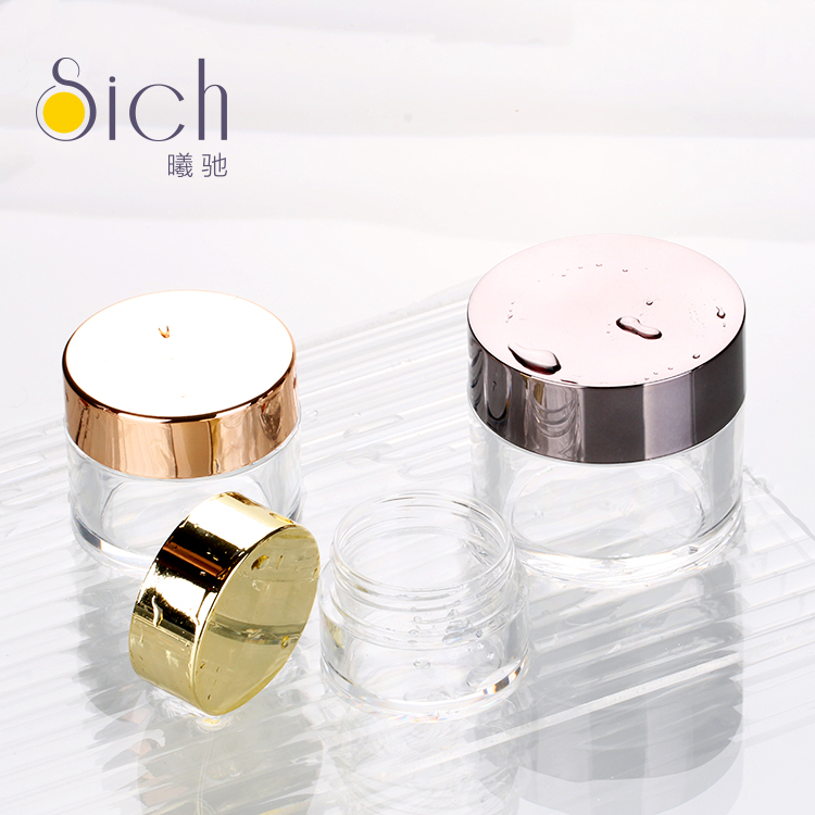 15g 30g 50g Clear Acrylic Powder Jars Nail Polish Empty Glitter Container