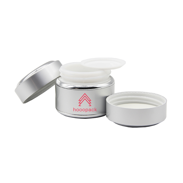 15g 30g 50g Fancy jars hair cream containers aluminum jar with glass inner