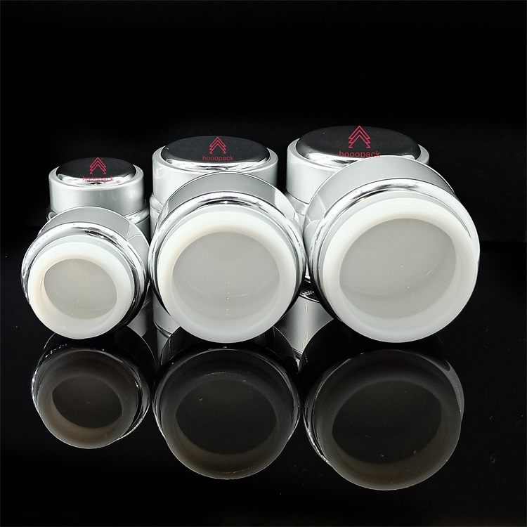 15g 30g 50g Fancy jars hair cream containers aluminum jar with glass inner