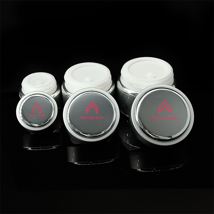15g 30g 50g Fancy jars hair cream containers aluminum jar with glass inner