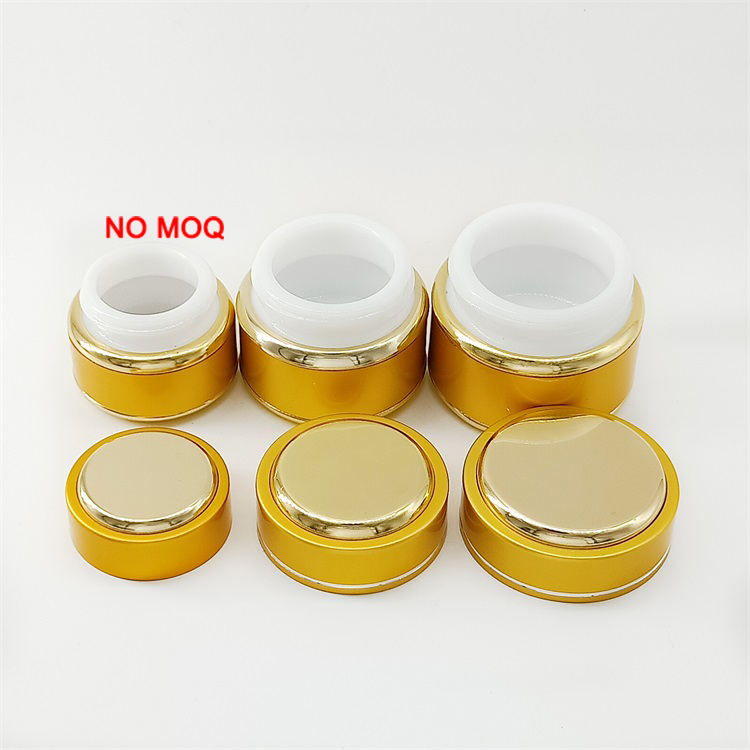 15g 30g 50g Free Sample Round Aluminum Glass Jars Empty Cosmetic Containers with Screw Lid for Skincare