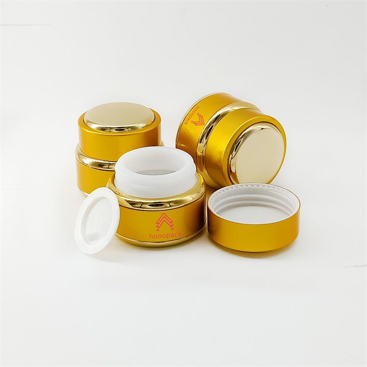 15g 30g 50g Free Sample Round Aluminum Glass Jars Empty Cosmetic Containers with Screw Lid for Skincare