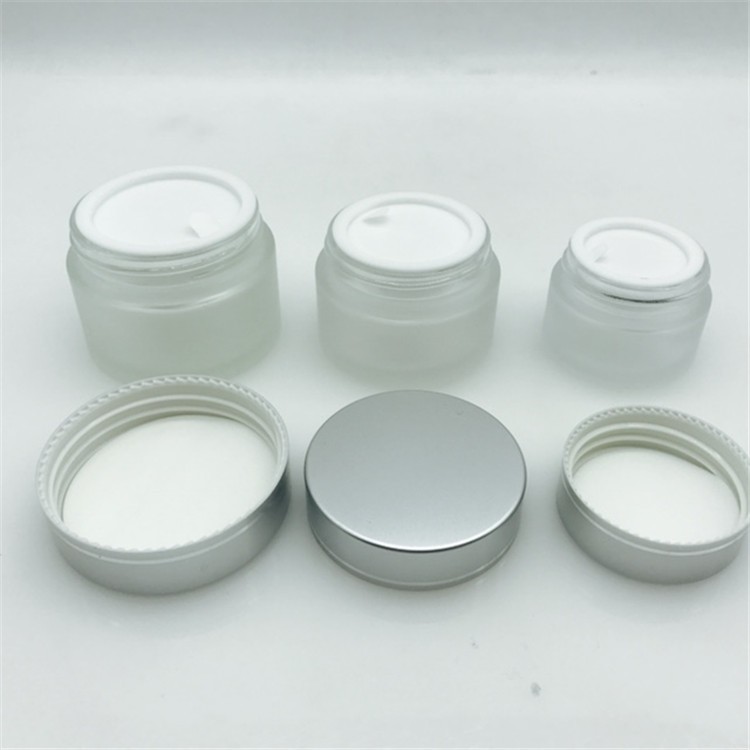 15g 30g 50g Frosted glass cosmetics makeup packaging jar for lotion face cream