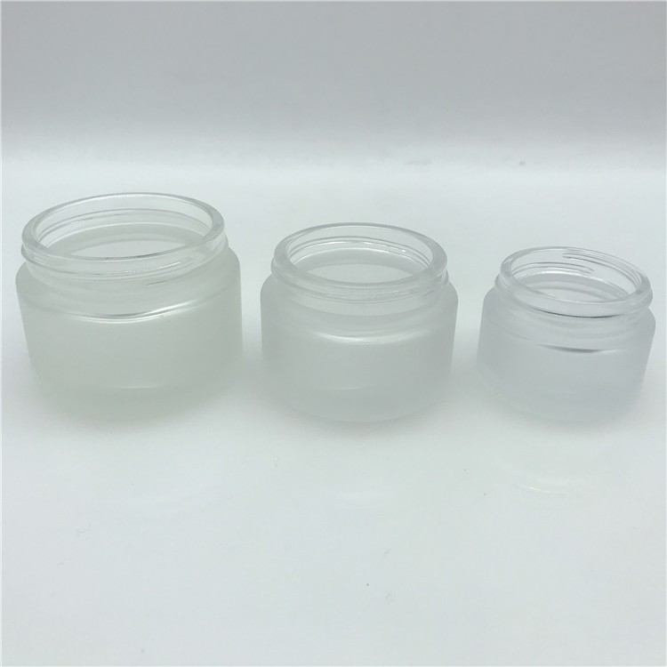 15g 30g 50g Frosted glass cosmetics makeup packaging jar for lotion face cream