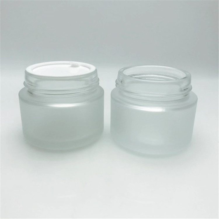 15g 30g 50g Frosted glass cosmetics makeup packaging jar for lotion face cream