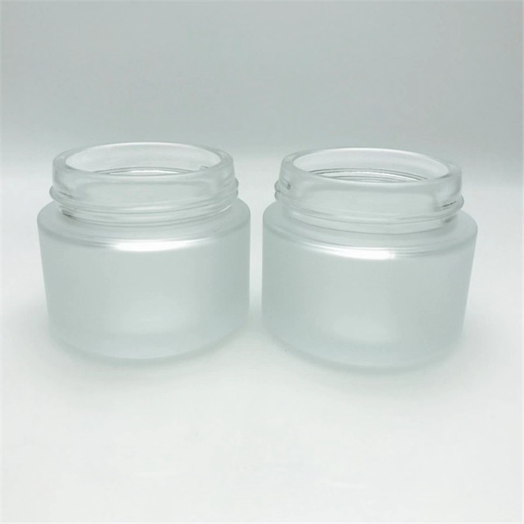 15g 30g 50g Frosted glass cosmetics makeup packaging jar for lotion face cream