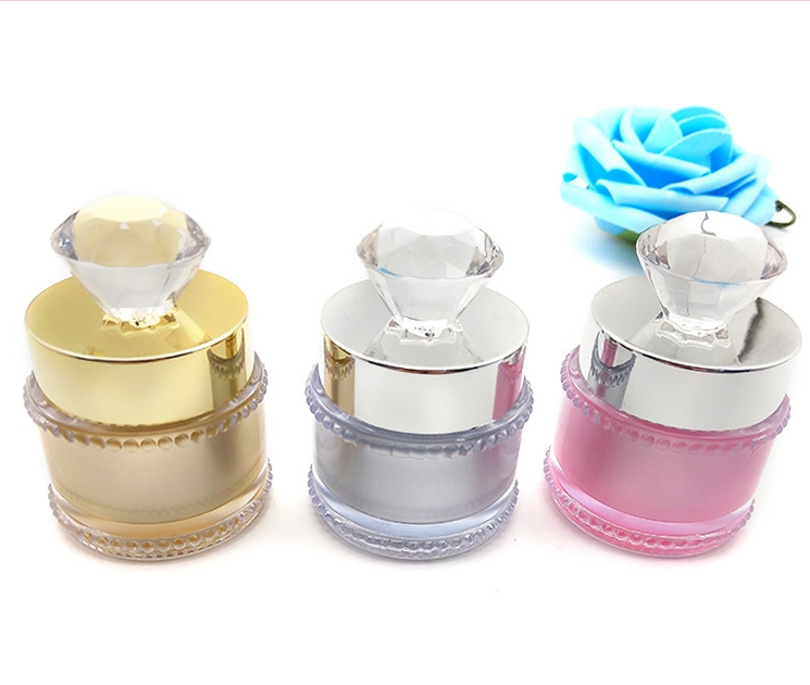 15g 30g 50g Gold luxury acrylic cream jar shiny crown shaped cosmetic jar