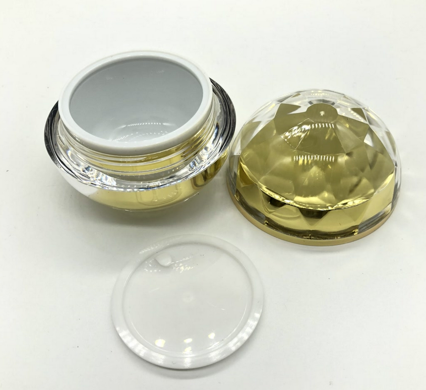 15g 30g 50g Gold silver Diamond Ball Shape Plastic Shiny Style Cream Cosmetic Acrylic Jar
