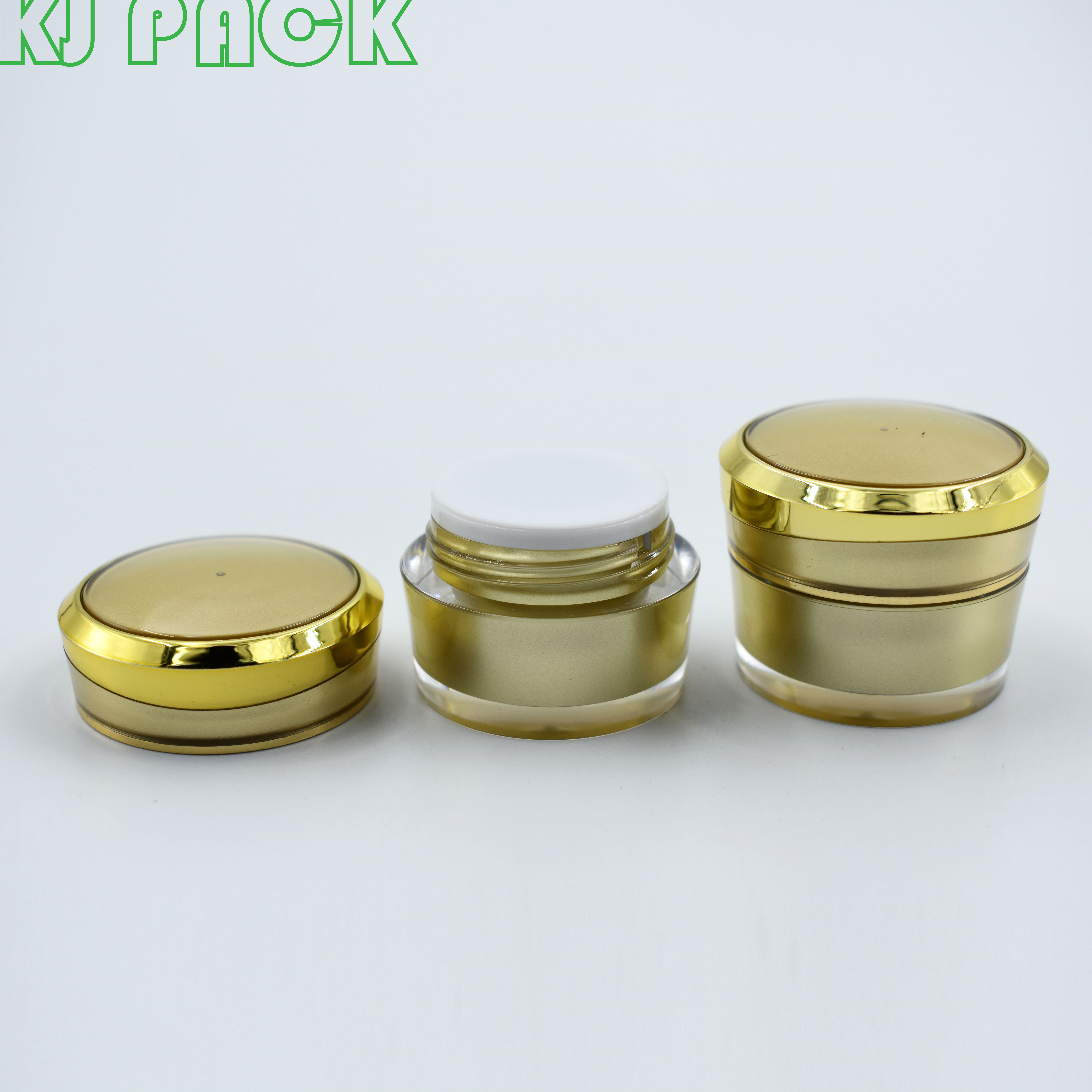 15g 30g 50g Golden Square Acrylic Cosmetic Jar Container for Skin Care