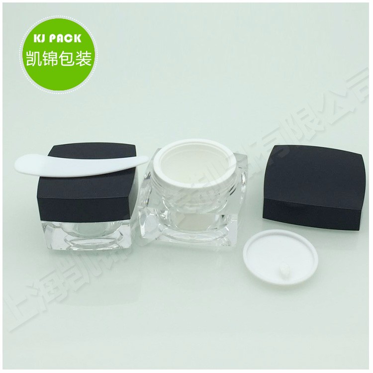 15g 30g 50g Golden Square Acrylic Cosmetic Jar Container for Skin Care