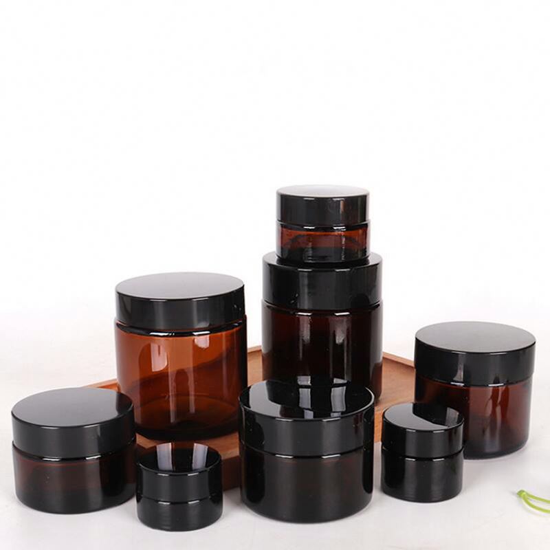 15g/30g/50g Hot Selling Cosmetic Amber Clear Glass Container Glass Bottle Jars For Skin Care Cream