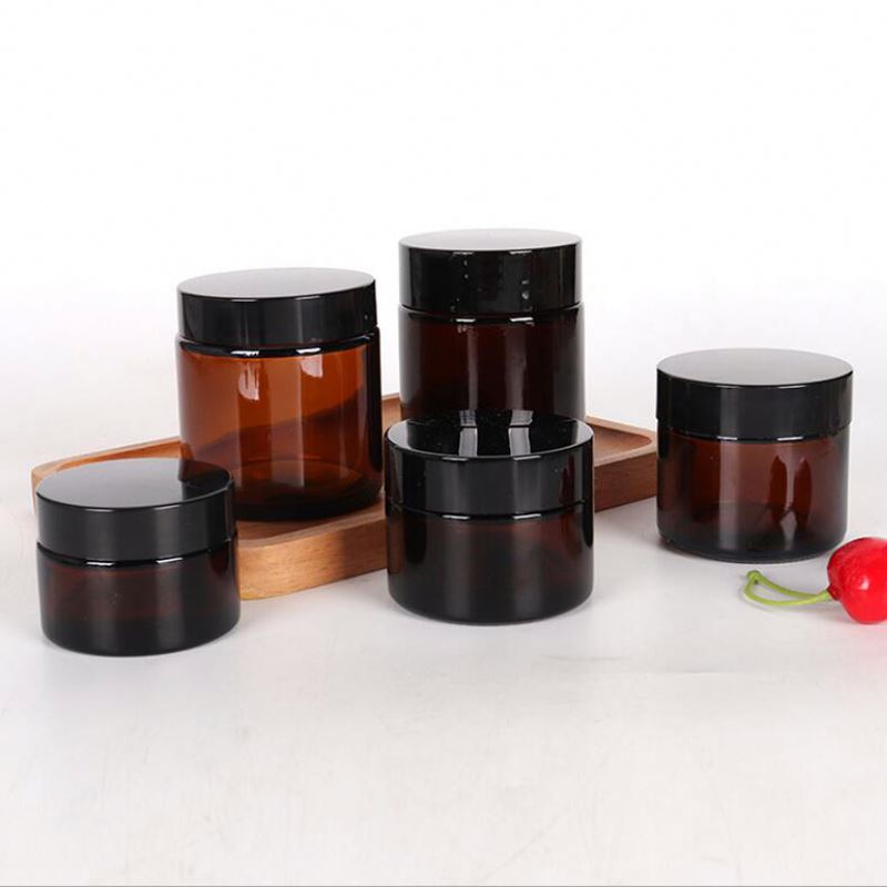 15g/30g/50g Hot Selling Cosmetic Amber Clear Glass Container Glass Bottle Jars For Skin Care Cream