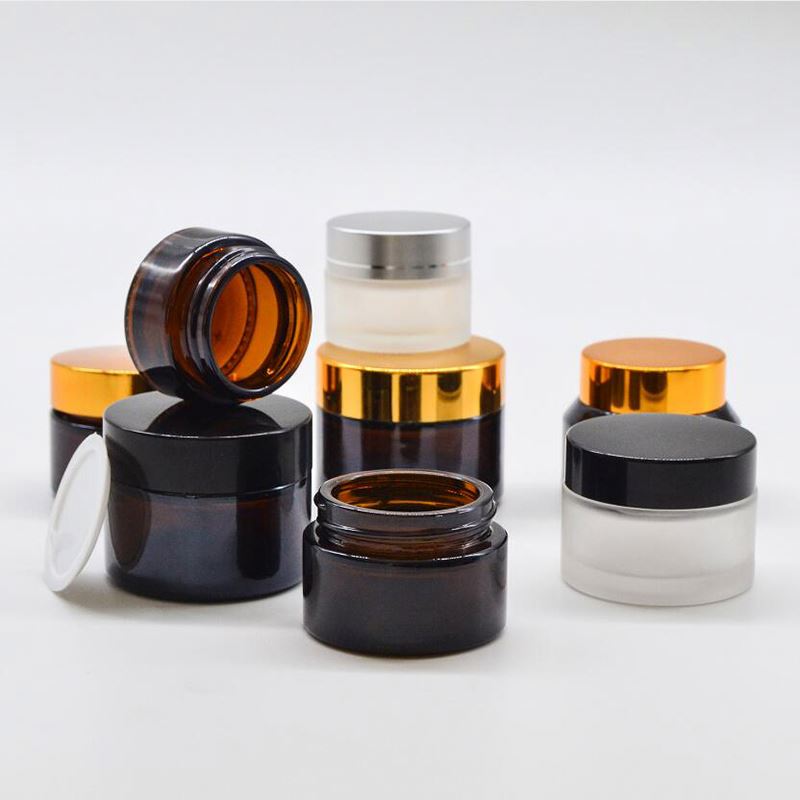 15g/30g/50g Hot Selling Cosmetic Amber Clear Glass Container Glass Bottle Jars For Skin Care Cream