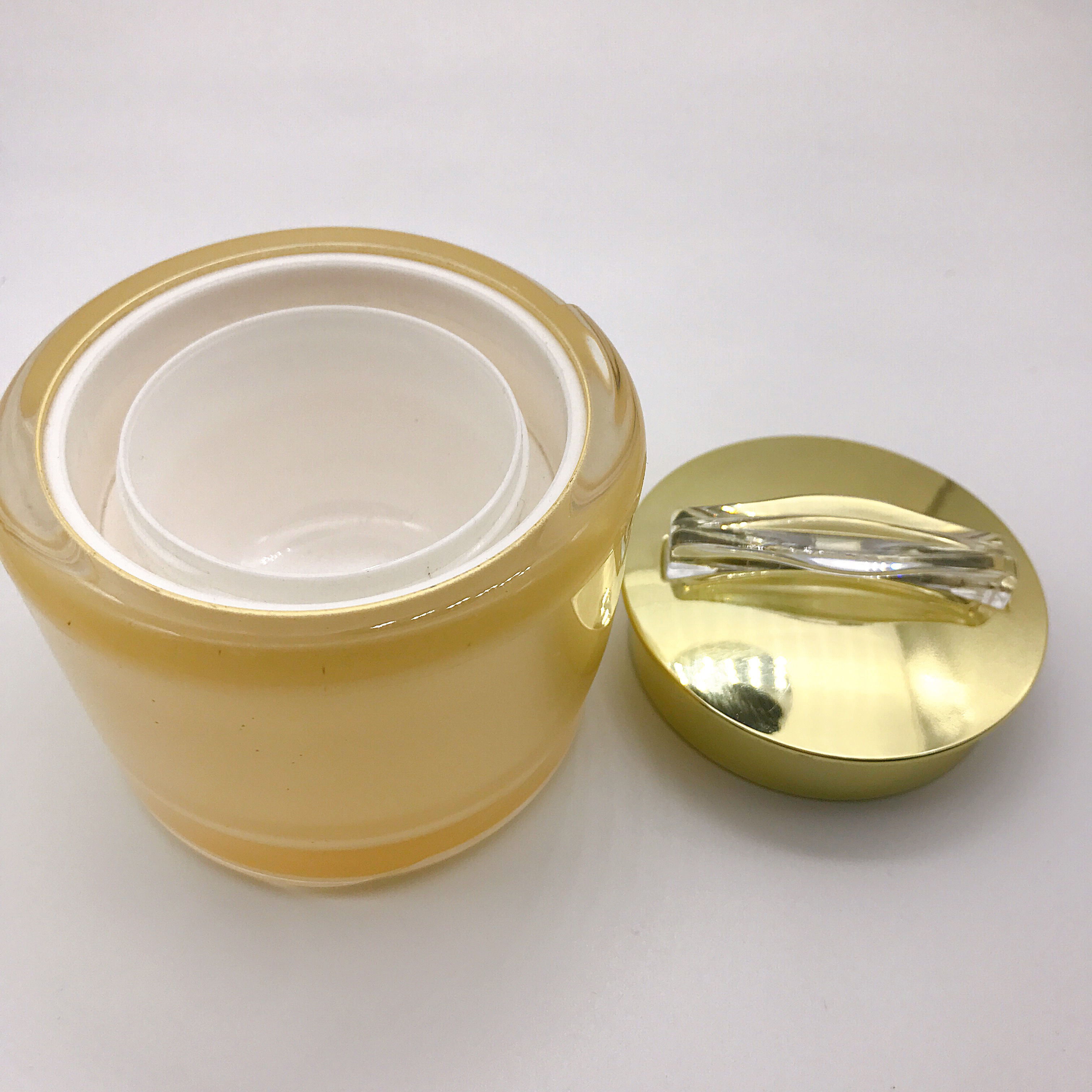 15g 30g 50g Large Caliber Acrylic Fruit Square Round Cream Bottle