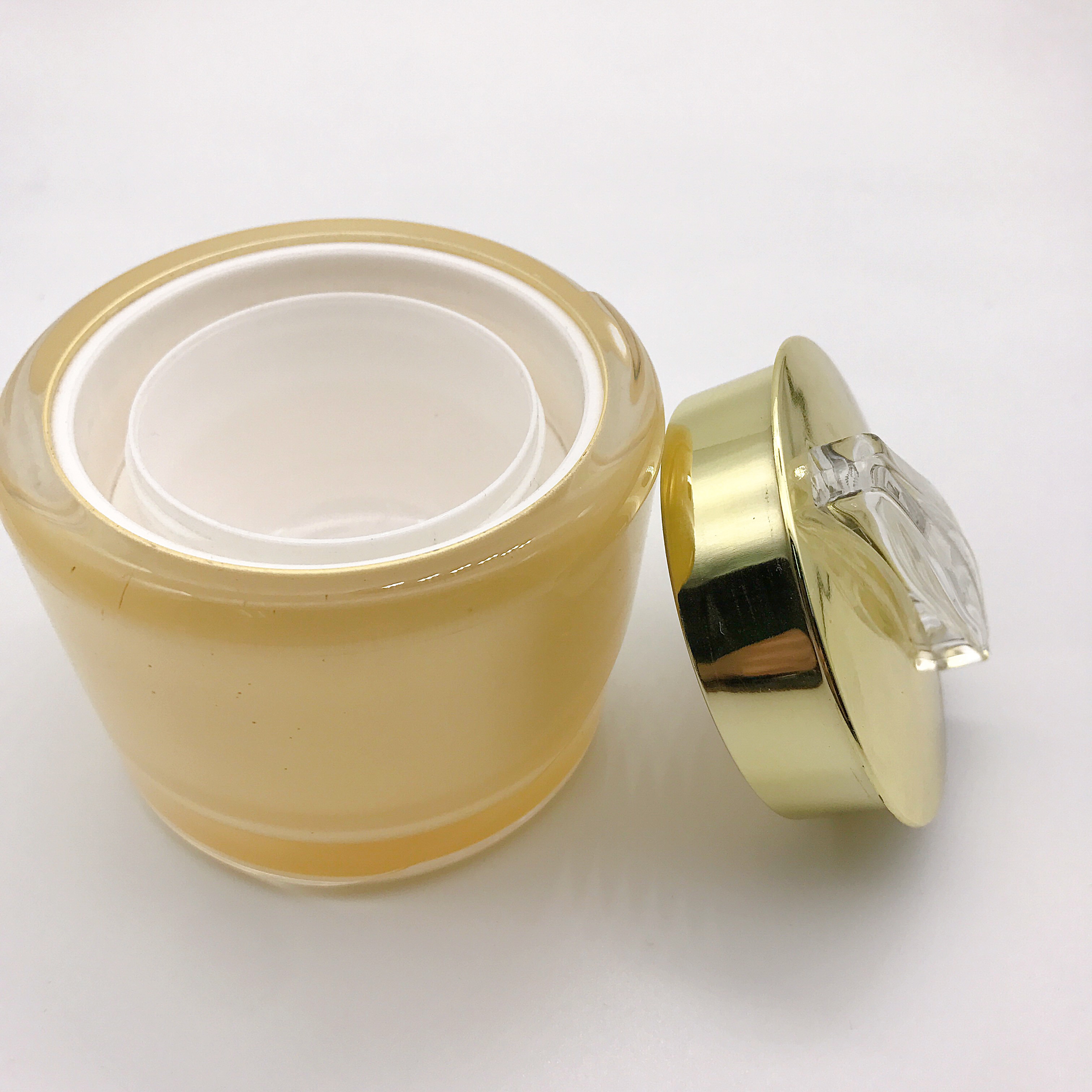 15g 30g 50g Large Caliber Acrylic Fruit Square Round Cream Bottle