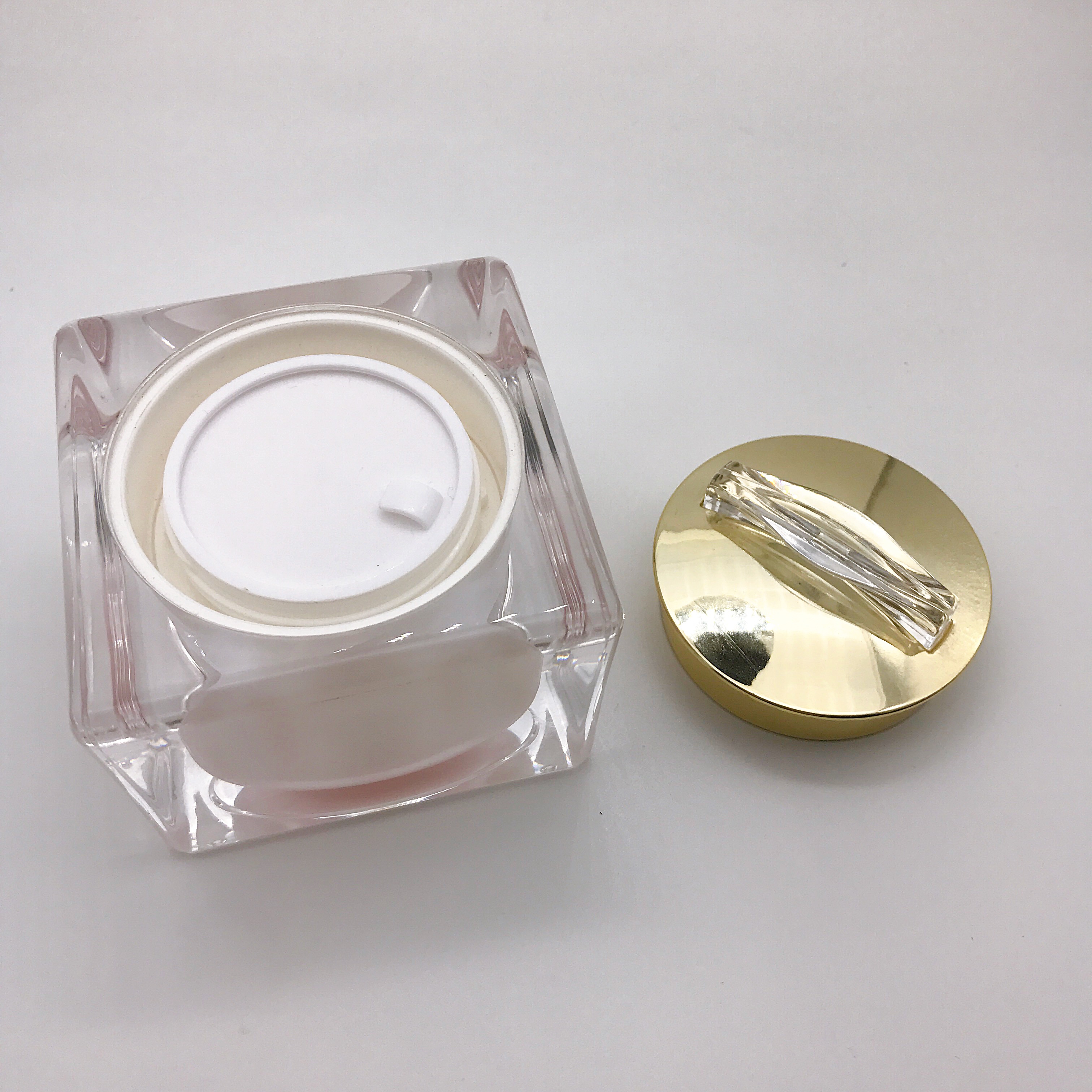 15g 30g 50g Large Caliber Acrylic Fruit Square Round Cream Bottle