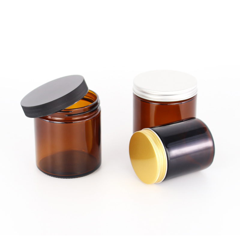 15g 30g 50g OEM Package Cosmetics Brown/ amber Empty Glass Cream Jars