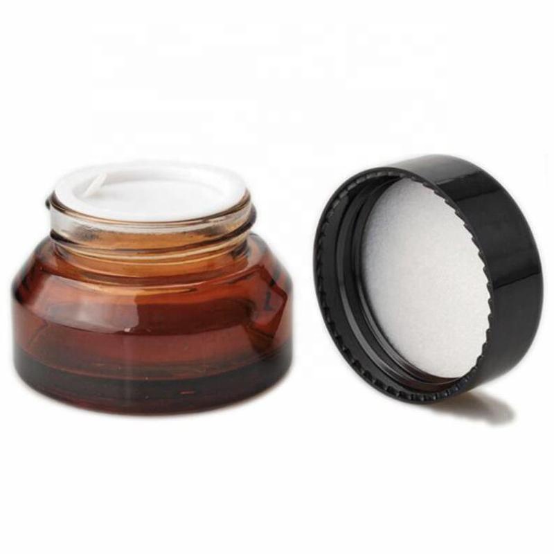 15g 30g 50g Oblique Shoulder Thick Glass Cream Cosmetics Empty Jar For Face Cream Containers Packaging