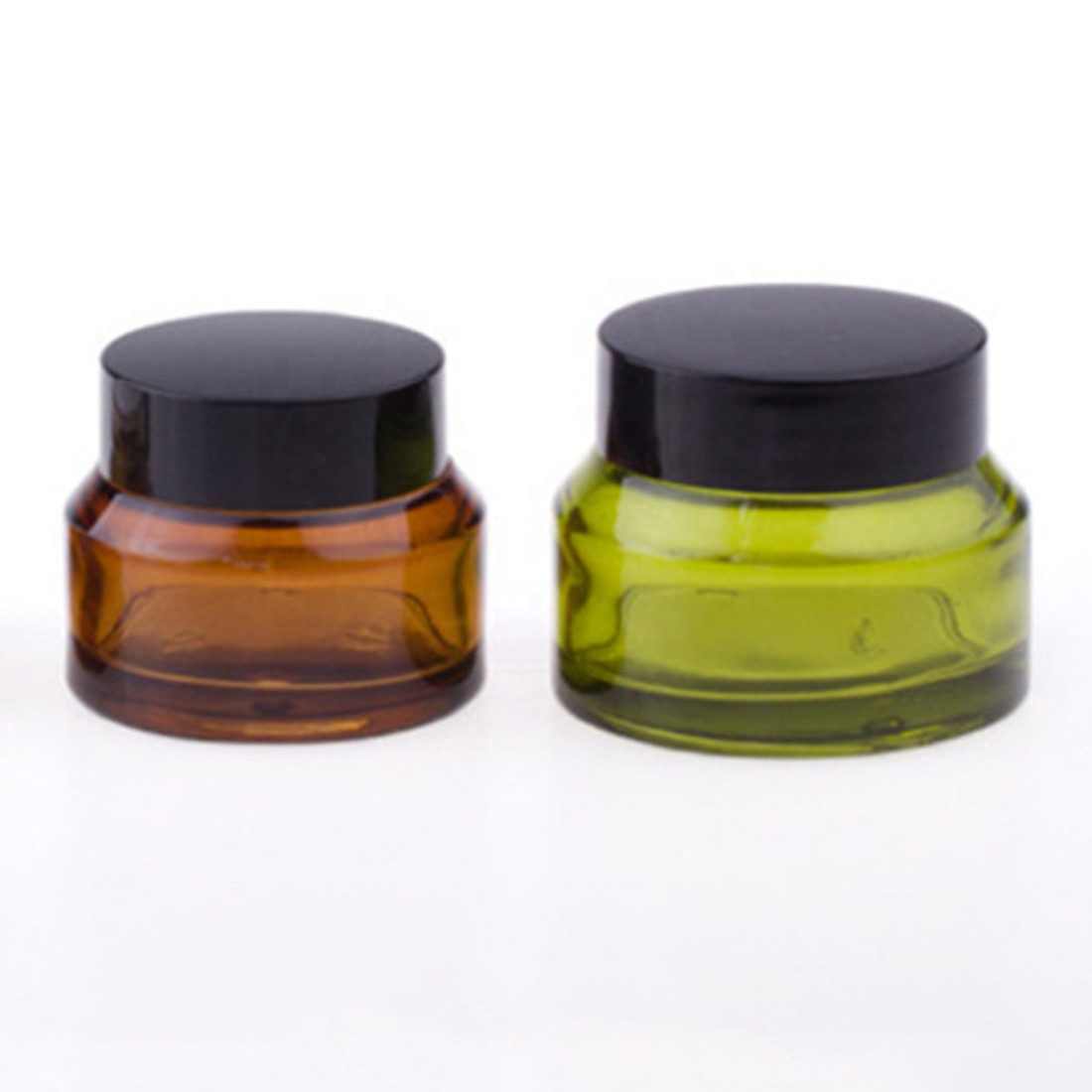 15g 30g 50g Oblique Shoulder Thick Glass Cream Cosmetics Empty Jar For Face Cream Containers Packaging