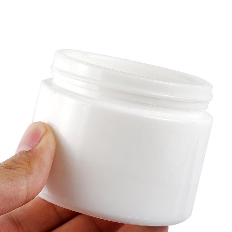 15g 30g 50g Opal white glass facial cream container packaging jar with screw lid
