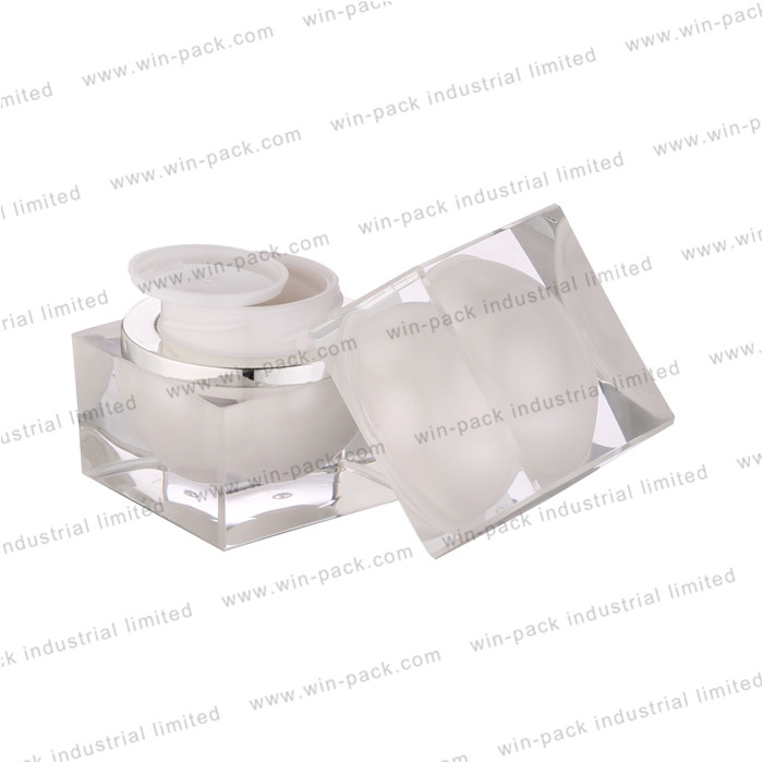 15g 30g 50g PP small cosmetics cream empty jar square plastic acrylic cream jar