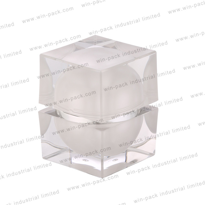 15g 30g 50g PP small cosmetics cream empty jar square plastic acrylic cream jar