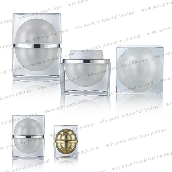 15g 30g 50g PP small cosmetics cream empty jar square plastic acrylic cream jar