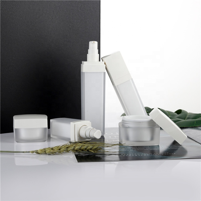 15g 30g 50g Plastic cosmetic matte white cream acrylic jar 1 oz 50ml 100ml frosted lotion container packaging bottles