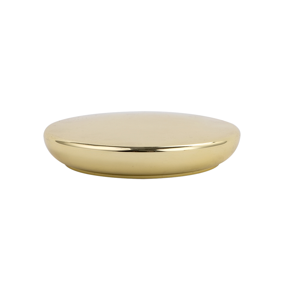 15g 30g 50g Round Plastic Cream Jar with Shiny Gold Cap Luxury Acrylic Cream Jars